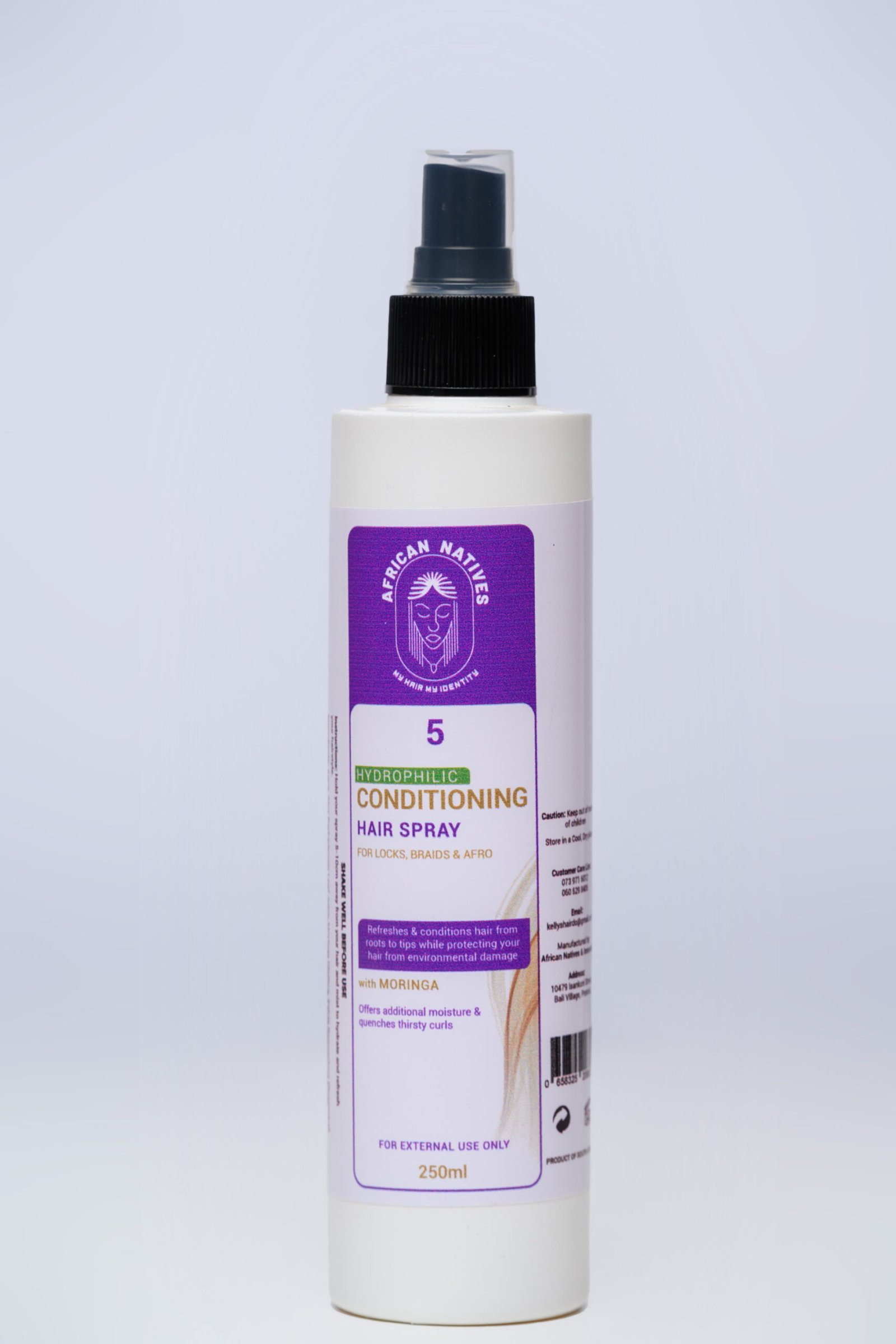 HYDROPHILIC  CONDITIONING  HAIR SPRAY WITH MORINGA